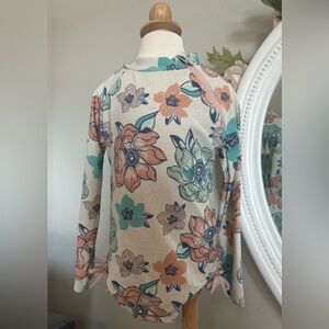 Jessica Simpson Floral Girls Swimsuit One Piece - Cream, Orange, Green